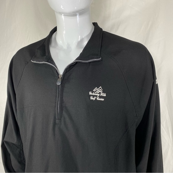 Ahead Extreme Men’s Acare Black Performance Golf 1/4 Zip Pullover Jacket - Picture 2 of 10